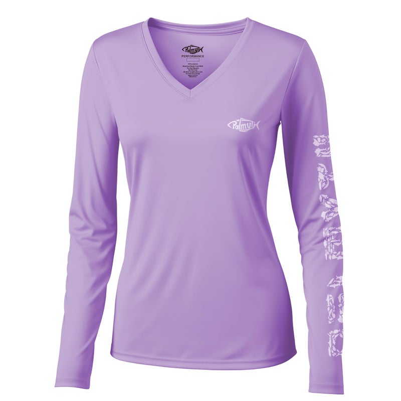 Palmyth Womens UPF 50+ Fishing Shirts Sun Protection Long Sleeve T-Shirt (Purple/Trout, M) - Image 2